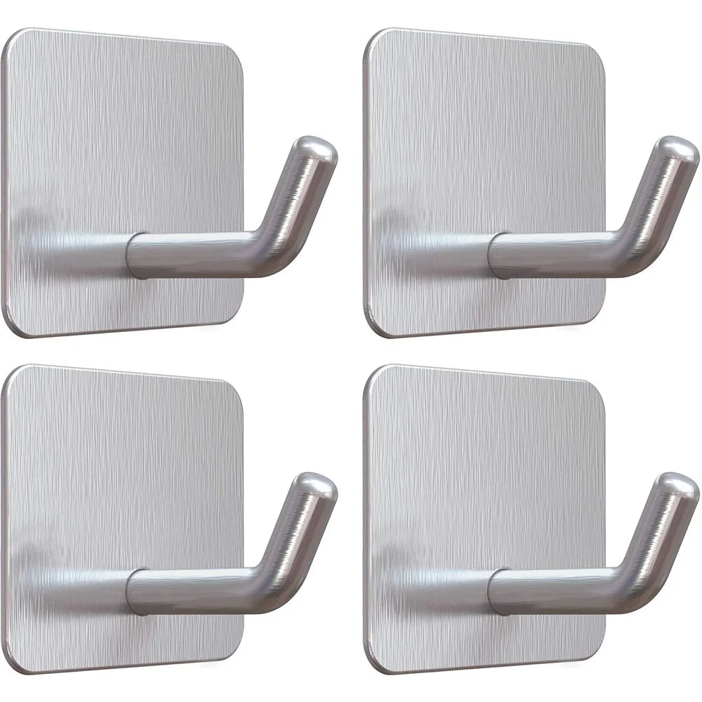 Stainless steel hook with adhesive mounting