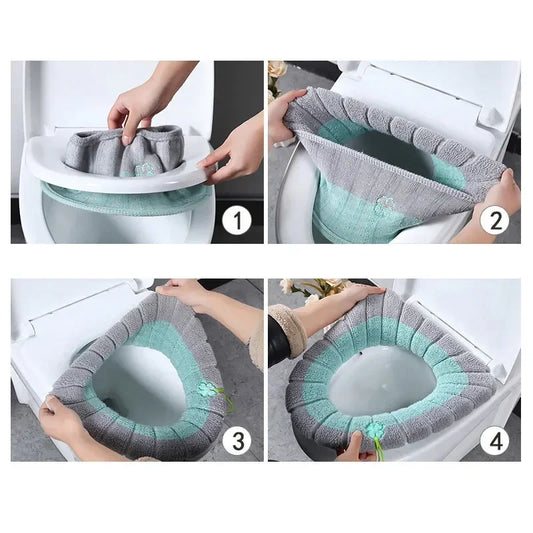 Warm toilet seat cover