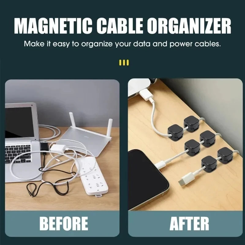 Magnetic cable clip