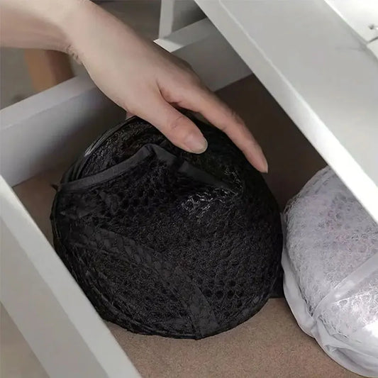 Mesh pop-up laundry basket