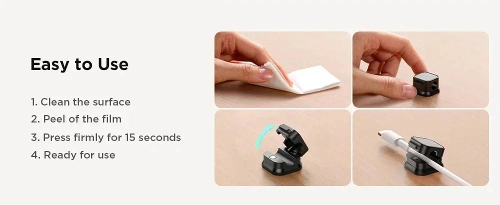 Magnetic cable clip