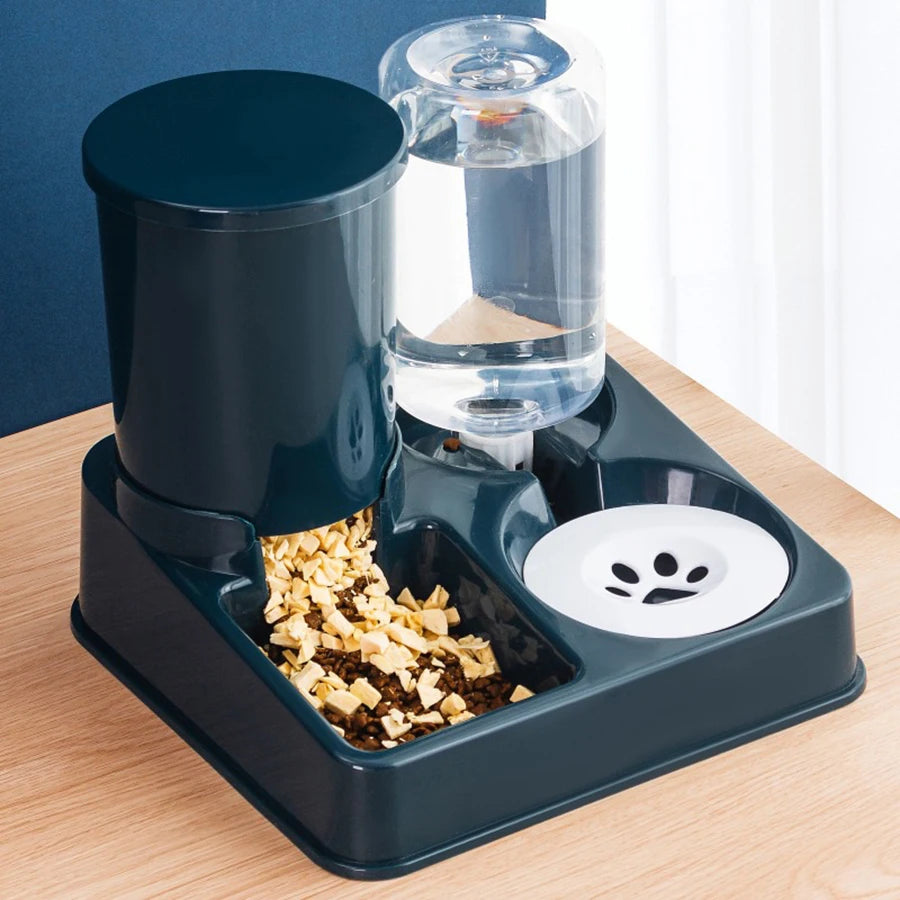 Automatic Cat Feeder Water Dispenser Set 2 In 1