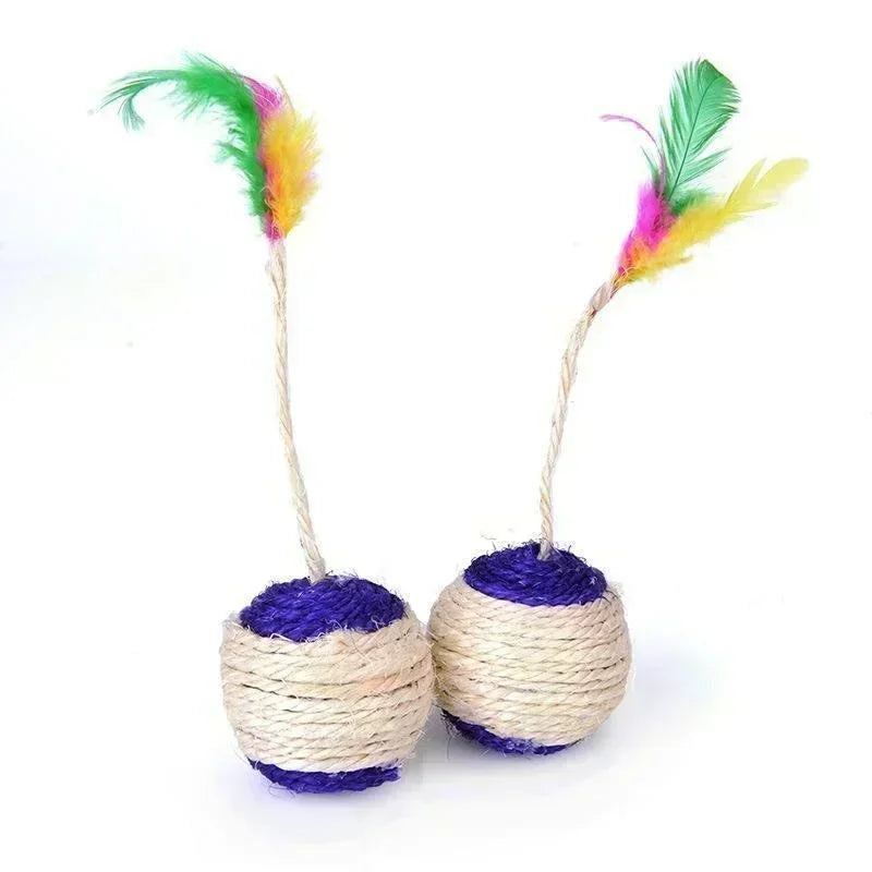 Cat toy: sisal scratching ball.